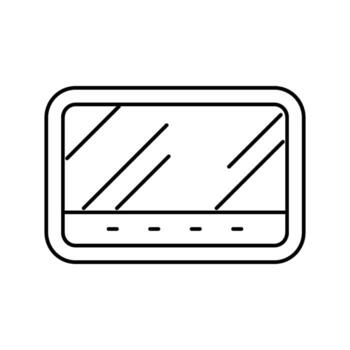 digital display line icon component vector