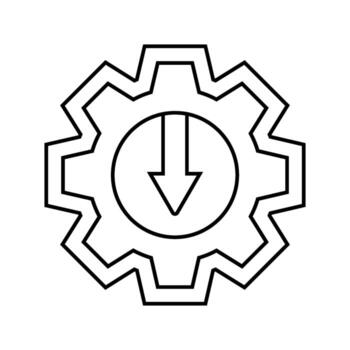 fácil instalación línea icono objeto vector