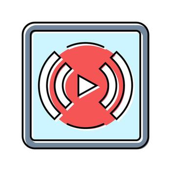 streaming service app auto tainment color icon element vector