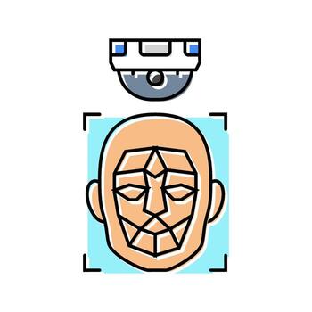 facial recognition camera social robotics color icon entity vector