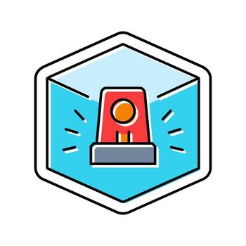 built alarm color icon element vector