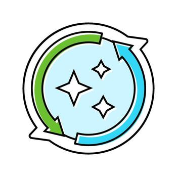 yo limpieza característica color icono fragmento vector