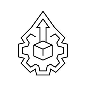 quick setup line icon module vector