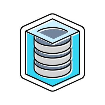 built storage color icon design vector