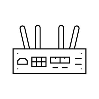 iot gateway data center line icon mark vector