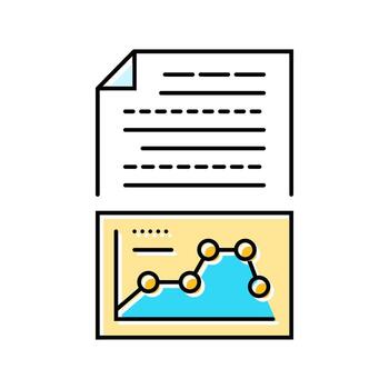text analysis graph nlp color icon sign vector
