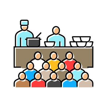 cola a sopa cocina color icono diseño vector