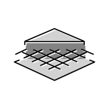 and rebar structure cement concrete color icon figure vector