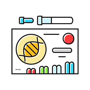 custom genetic testing kit medicine color icon element vector