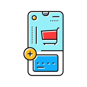 incrustado Finanzas soluciones fintech color icono objeto vector