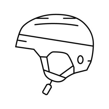 helmet snowboard line icon indicator vector