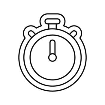 built timer line icon object vector