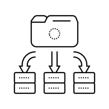carga balancín datos centrar línea icono objeto vector