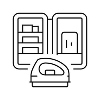 waxing kit snowboard line icon object vector