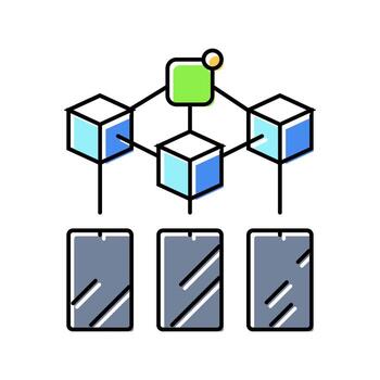 decentralized app application color icon entry vector