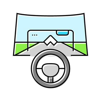 head up display hud augmented reality color icon mark vector