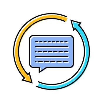 conversation arrows nlp color icon indicator vector