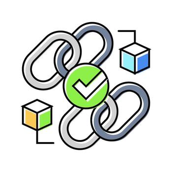 cross chain compatibility decentralized application color icon item vector
