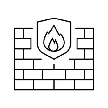 firewall cloud computing line icon element vector