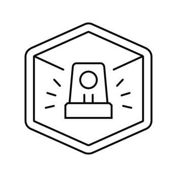 built alarm line icon component vector
