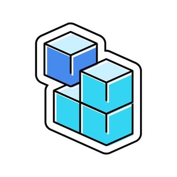 modular components color icon module vector