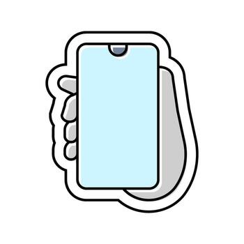 one hand operation color icon module vector