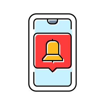 smart notifications color icon item vector