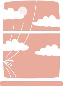 Window With Sky View vector