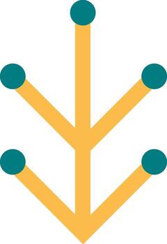 Geometric Abstract Branch With Berries vector