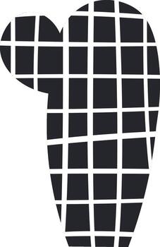 Abstract Cactus With Pattern Flat Illustration Icon vector