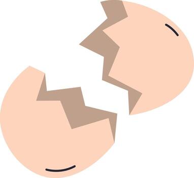 Cracked Egg Shell vector