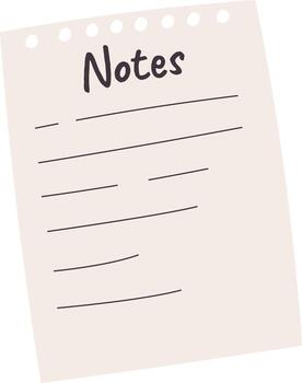 Notes Paper Sheet vector