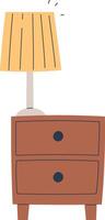 cabecera mesa con lámpara vector
