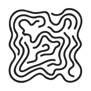 Abstract line art of organic shapes for design projects vector