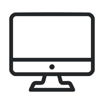 Desktop computer illustration for modern workspace design vector