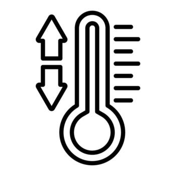 Warm temperature icon in trendy flat style. Thermometer symbol for your web site design, logo, app, UI EPS 10. vector