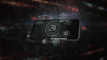 animato statistico arte su un' smartphone struttura video