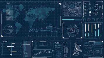 animerad avancerad visa för plats spårning via satellit video