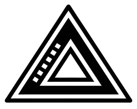 Striking Black and White Triangle Abstract Design Geometric Shapes, Minimalist Style, Bold Graphic, Modern Art, Clean Lines, Simple Pattern, Contemporary Artwork vector