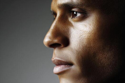 A close up of a man's face photo