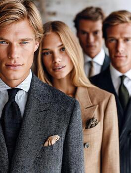 Group of people in formal attire photo