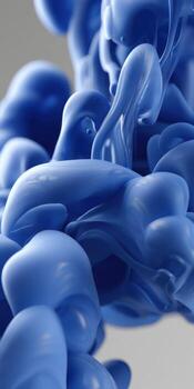 Blue liquid flowing over a surface photo