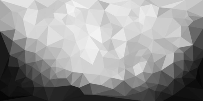 Abstract geometric mosaic of gray polygons, mainly triangles, with a gradient from dark bottom to light top. vector