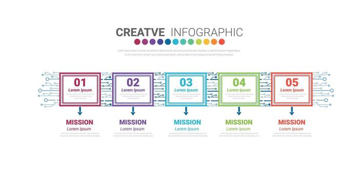 cronograma infografía modelo para presentación negocio. vector