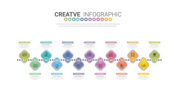 Infographic design template for process diagram, presentations, workflow layout, banner, flow chart, info graph. vector