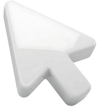 moderno lustroso seta ponteiro símbolo, mínimo 3d Projeto png