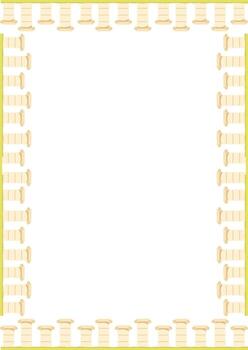 Elegant column frame. Old style geometric empty rectangle frame. Element for design vector