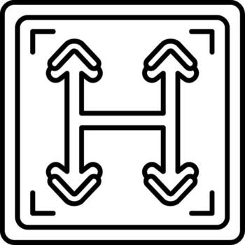 System Database Outline Style Icon vector