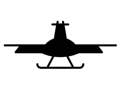 Silhouette of an Airplane in Flight Against a Plain Background vector