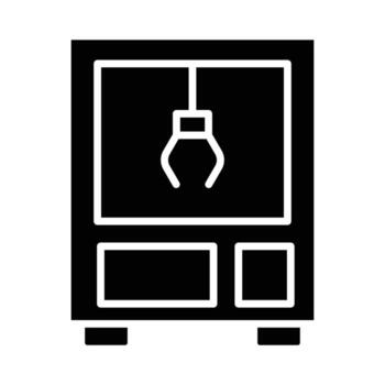 Claw machine icon with simple design for arcade and amusement purposes vector